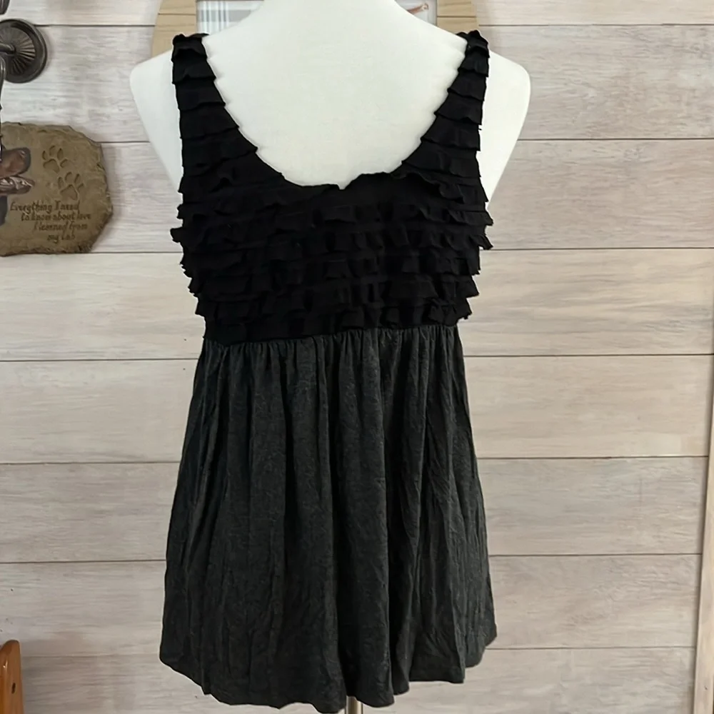 Anthro Weston Wear Black Gray Tank L - Picture 3 of 4